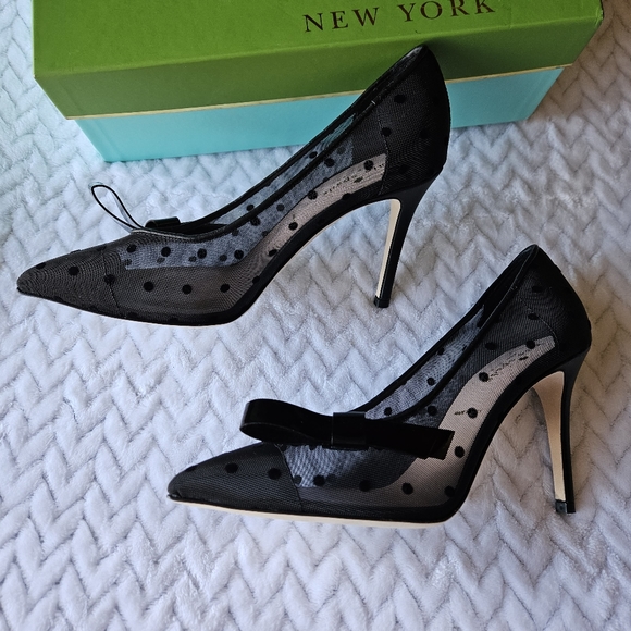Kate Spade NY Lasalle Polka Dot Mesh Heels Size 6.5M - Picture 8 of 14